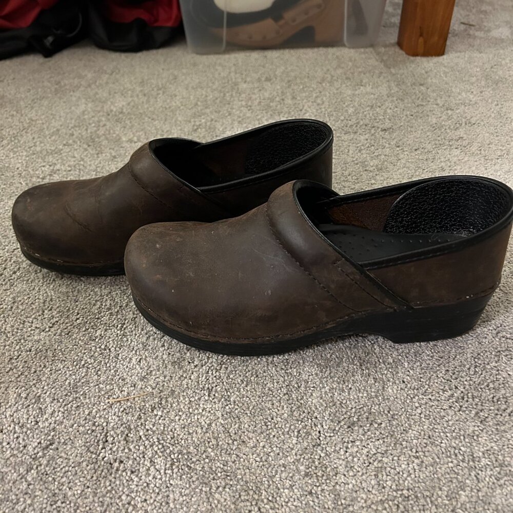 Dansko Brown Leather Clogs